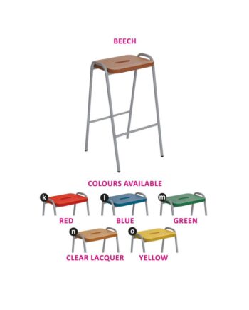 Beech and Mdf Flat Top Stools