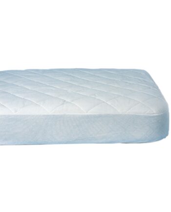 White Polyester Quilted Fitted Mattress Protector