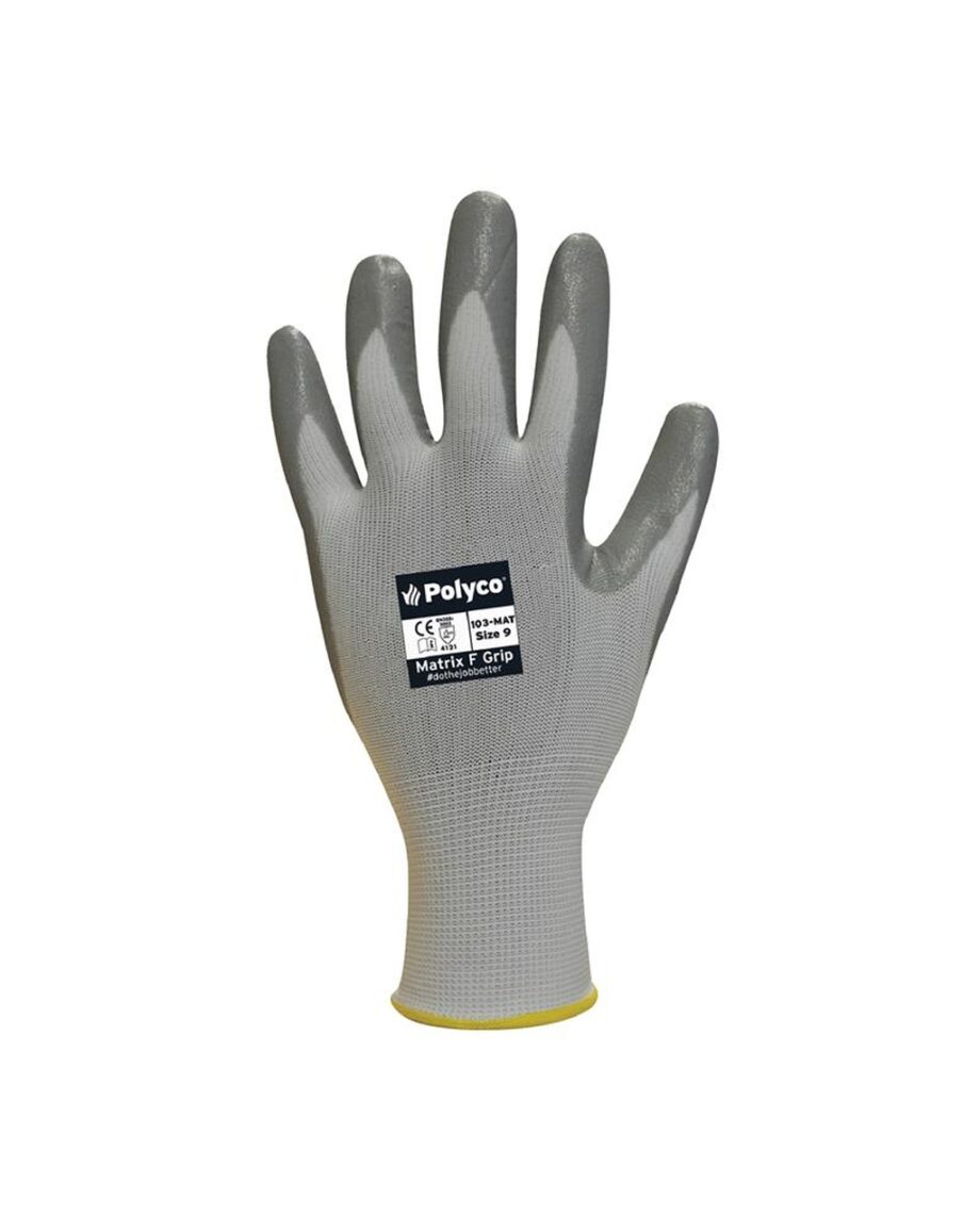 Nitrile Palm Coated Gloves Size 8