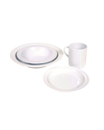 Melamine Plain White Tableware