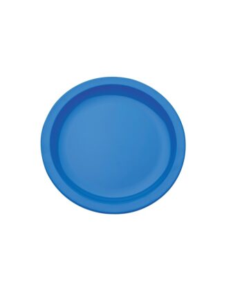 Antibacterial Polycarbonate Plate Narrow Rim Blue 17 cm