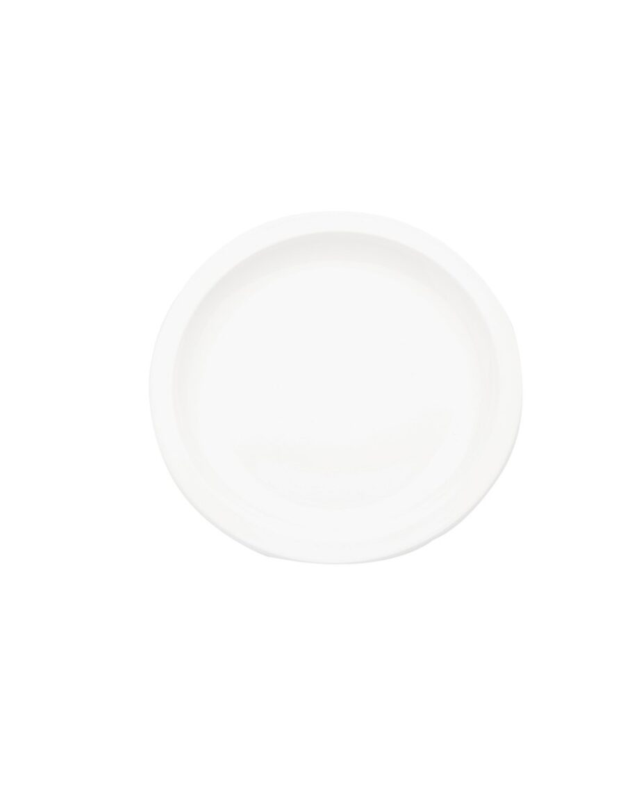 Antibacterial Polycarbonate Plate Narrow Rim White 23 cm