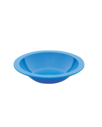 Antibacterial Polycarbonate Oatmeal Bowl Narrow Rim Blue 17 cm
