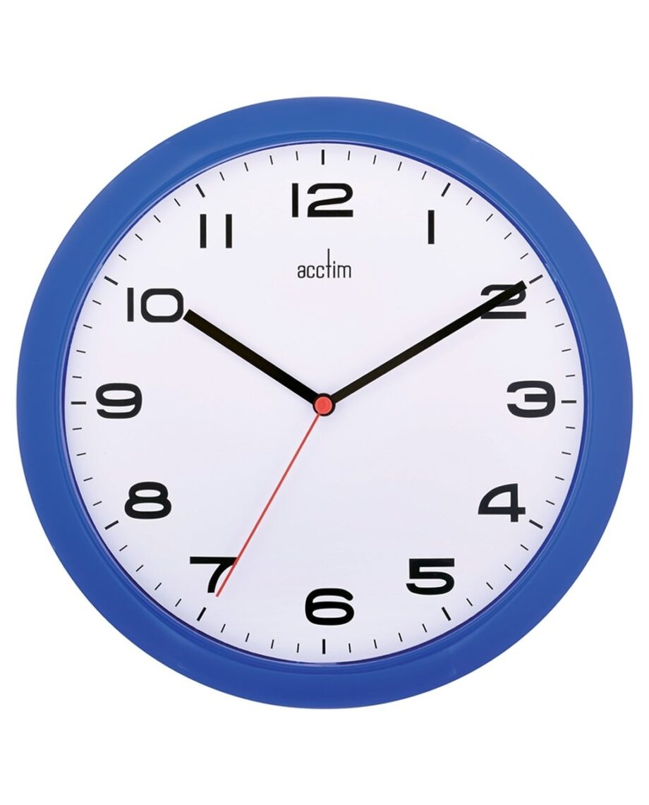 Aylesbury 255mm Colour Clock Blue