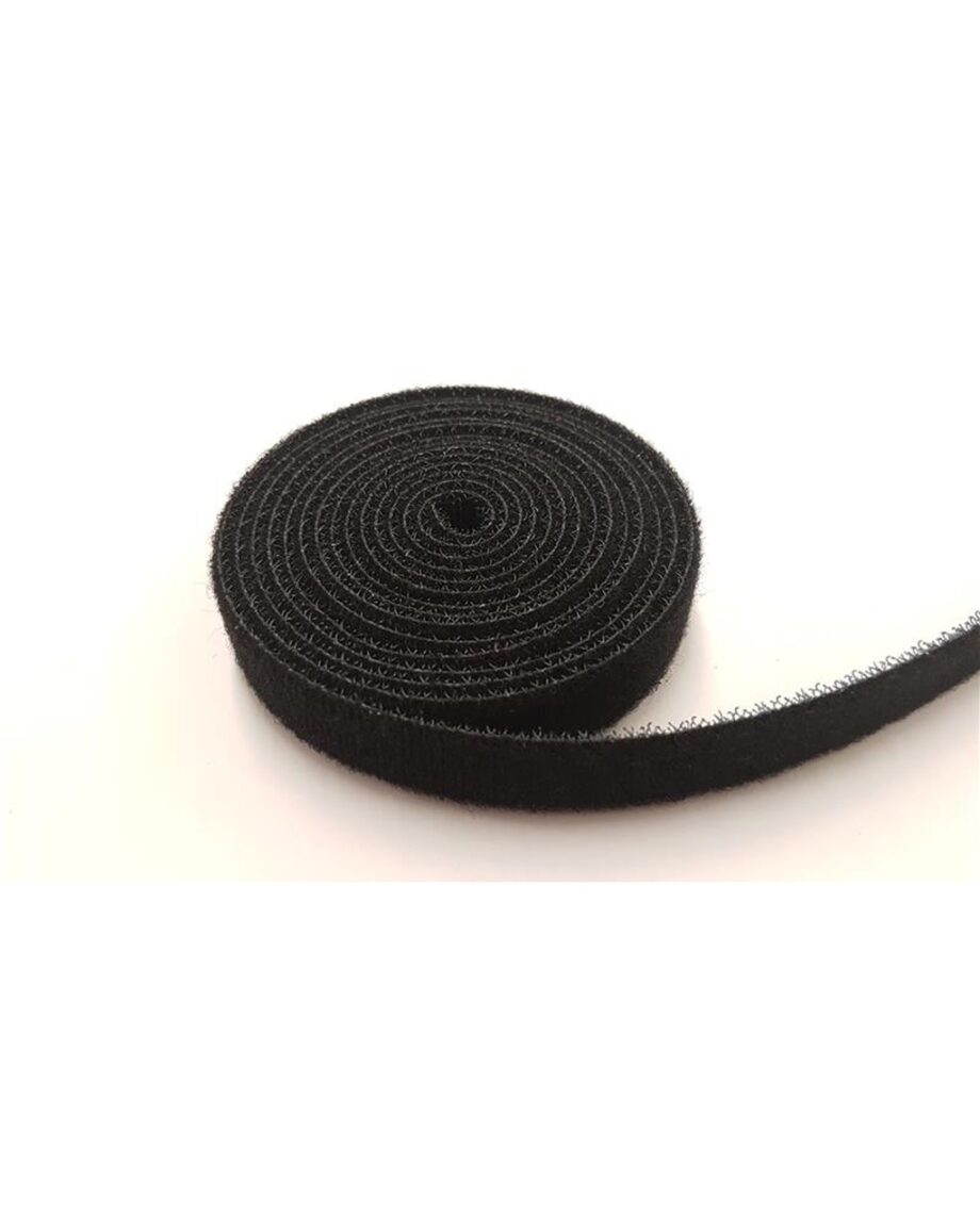 16mm black back to back hook/loop tape (5m roll)