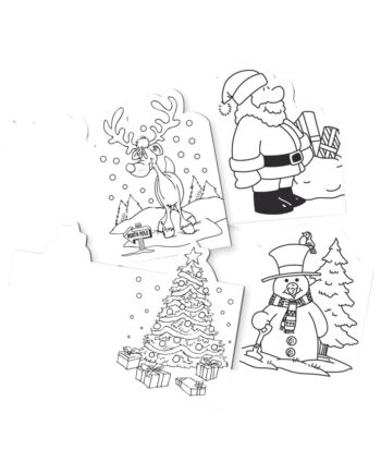 Large Colour-in Christmas Cards