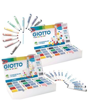 Giotto Turbo Giants Chisel Tip Pens Assorted      Colours