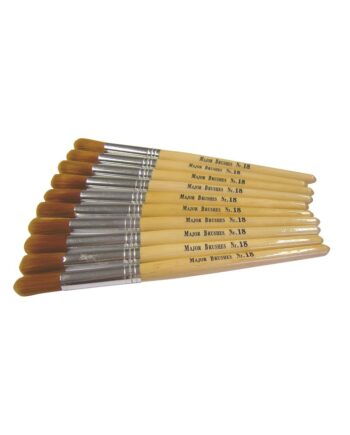 Golden Nylon Short Round Size 18 Brushes