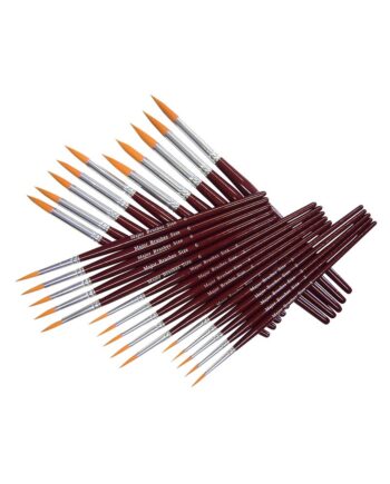 Red Synthetic Sable Brushes Class Pack Asst Sizes