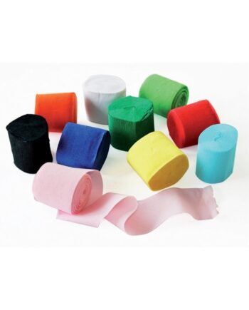 Crepe Paper Streamers 50mm x 10m Assorted Colours