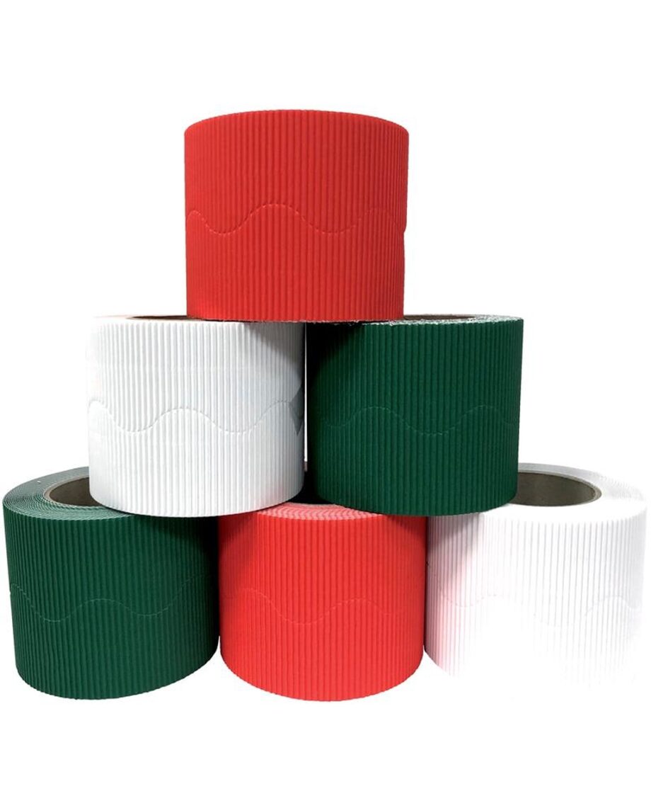 Christmas Corrugated Border Roll Assorted Pack