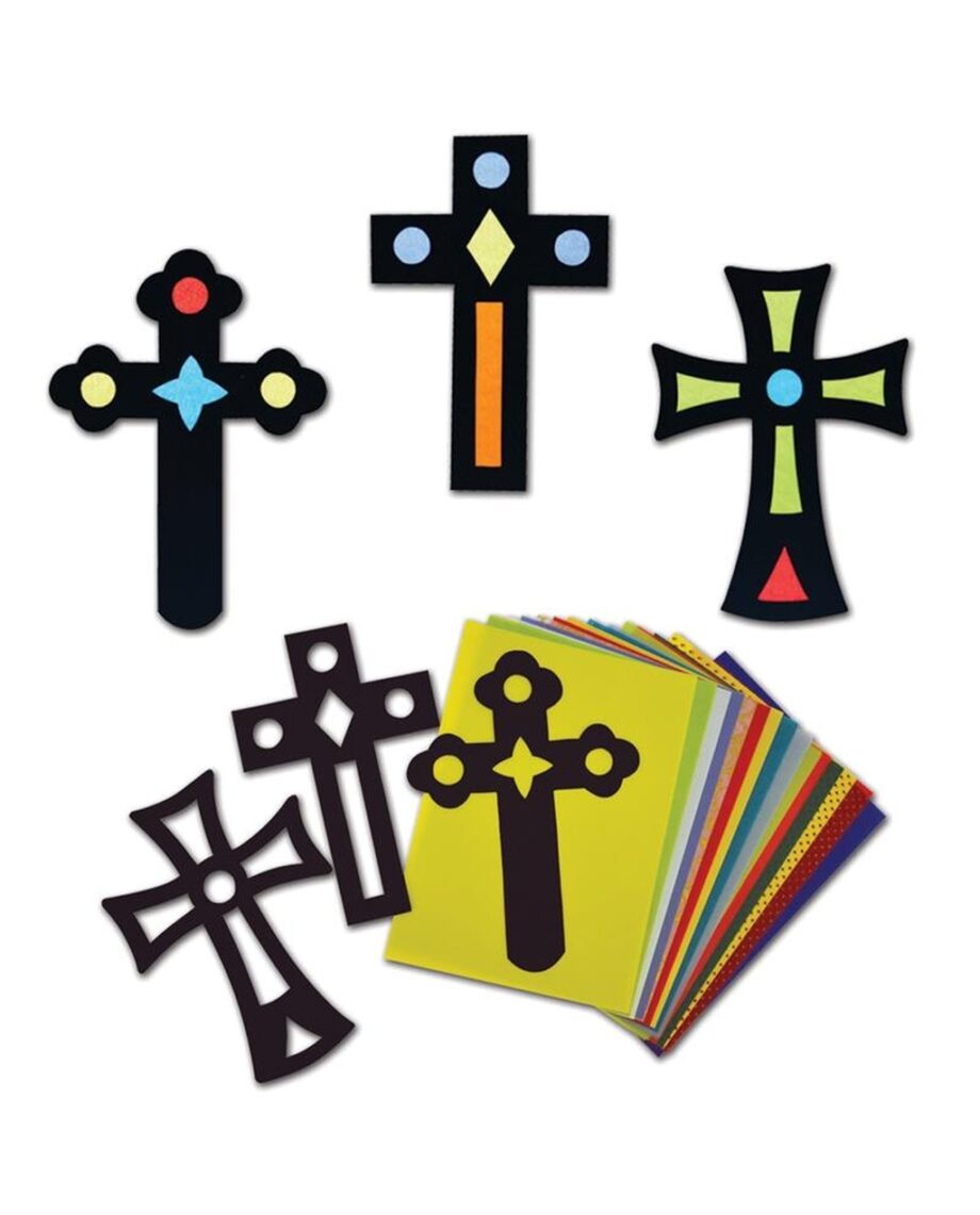 Easter Stain Glass Cross Cards