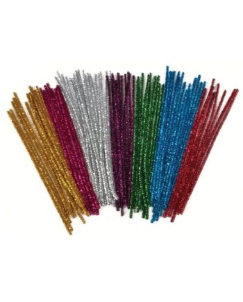 Assorted Tinsel Pipe Cleaners 6mm x 300mm