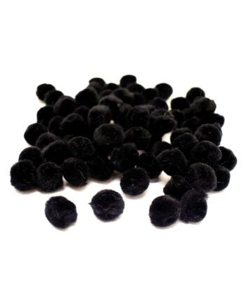 Luxury Fluffy Pompoms 20mm Black
