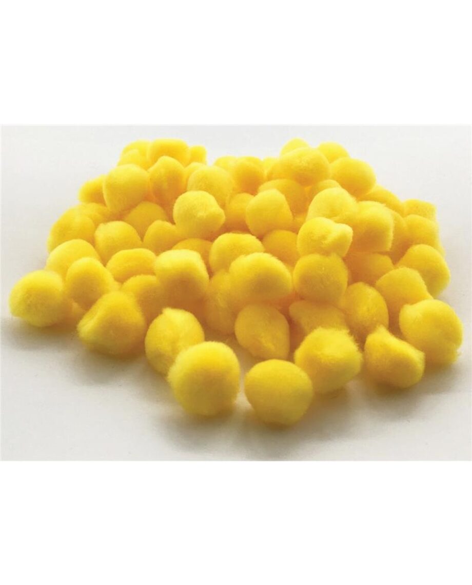Luxury Fluffy Pompoms 20mm Yellow