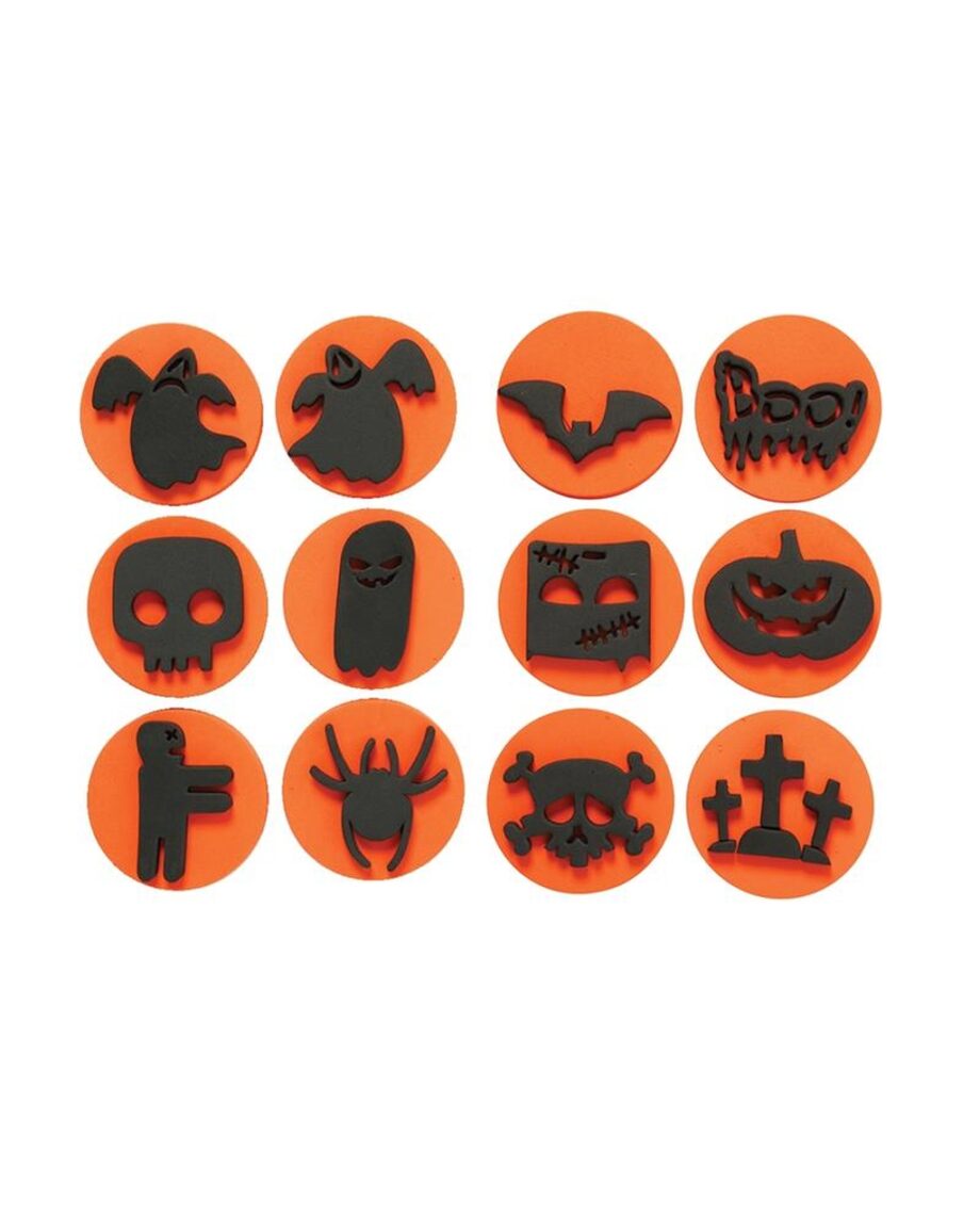 Foam Stamps Assorted 12 Designs Halloween