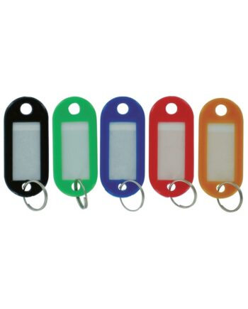 50 Key Fobs, Assorted Colours, Plastic