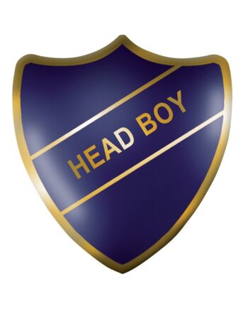 Head Boy Shield Badge, Blue