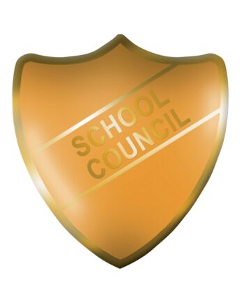 School Council Shield Badge, Red