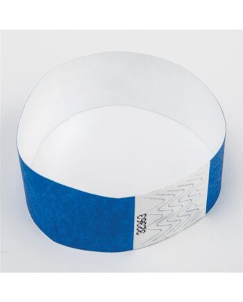 Blue Wrist bands. Hard to tear paper. 100 per pack.