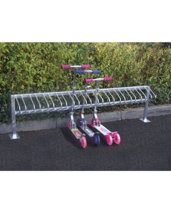 Single Sided Floor Scooter Racks - 15 Scooters