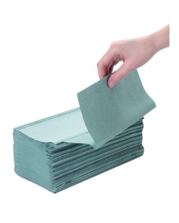 Green Single Fold Hand Towel, 1 Ply, 5000 Sheets