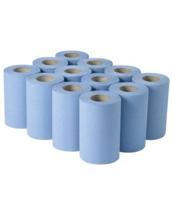 Mini Centrefeed Wiper Roll - 2Ply Blue, 60M