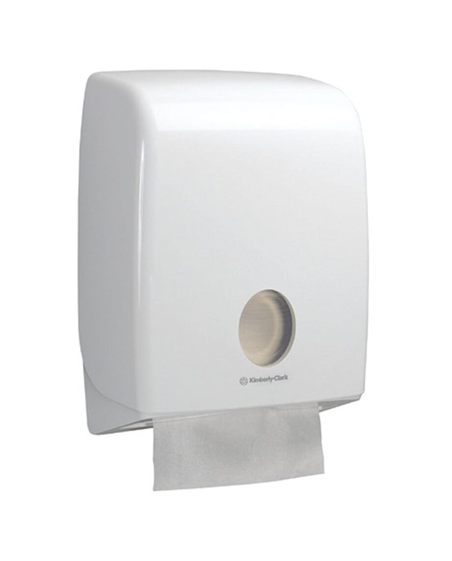 Aquarius Folded Hand Towel Dispenser - C-Fold, White