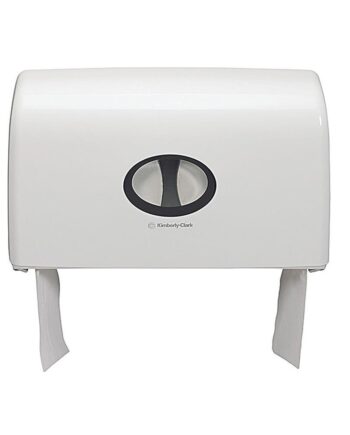 Aquarius Toilet Tissue Dispenser - Twin Mini Jumbo, White
