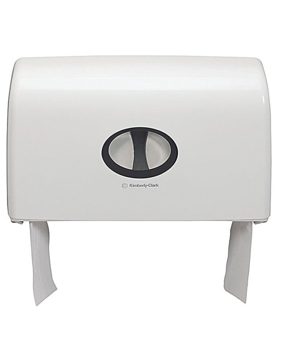 Aquarius Toilet Tissue Dispenser - Twin Mini Jumbo, White