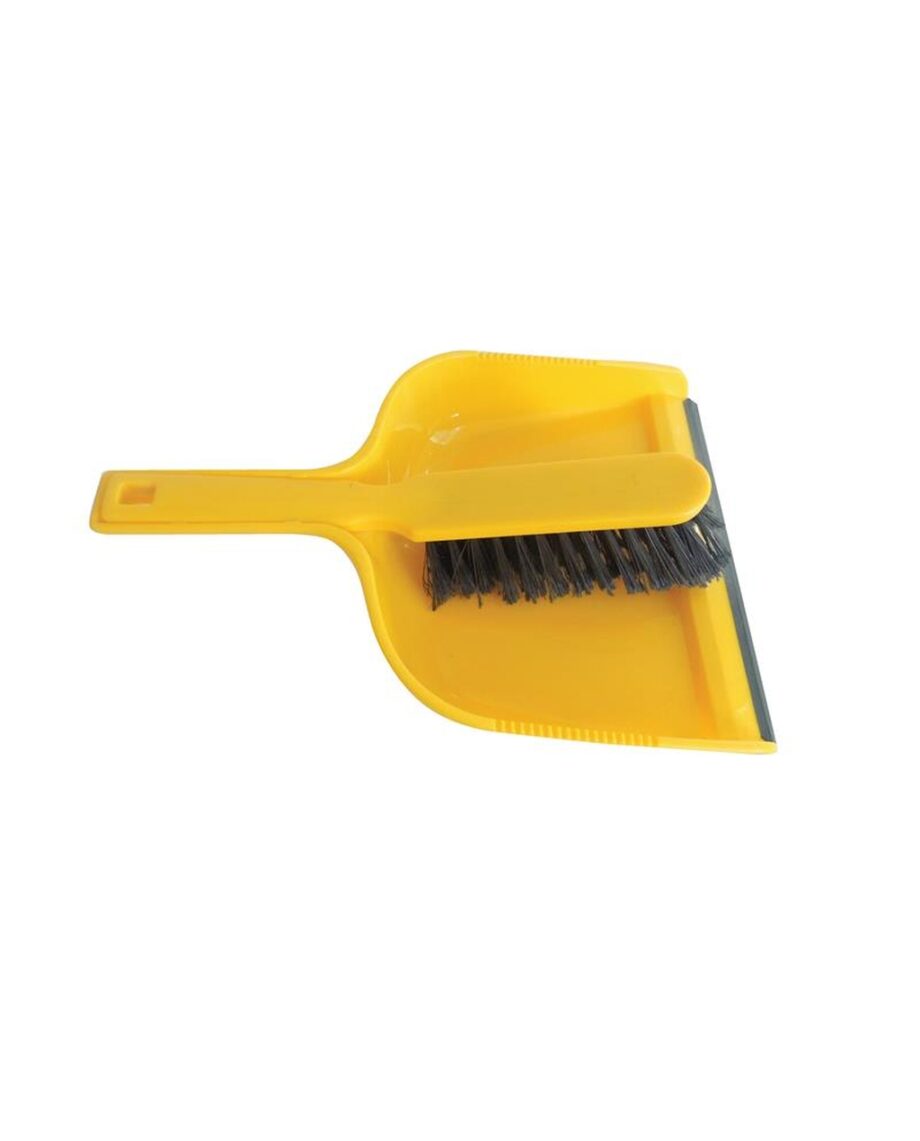 Soft Bristle Dustpan & Brush Set - Yellow