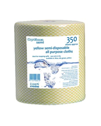 All Purpose Cloths On A Roll - Yellow - 350 Sheets