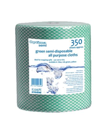 All Purpose Cloths On A Roll - Green - 350 Sheets