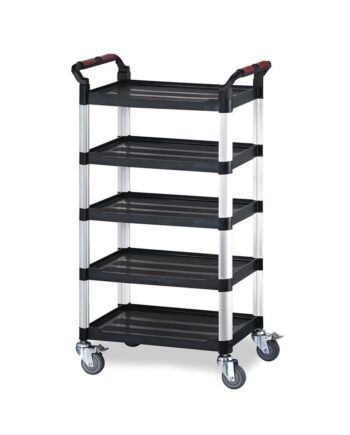 Plastic Trolley (Standard)-5 Shelves 990L X 513W X 1290H Mm