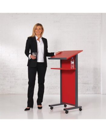 Coloured Panel Front Lectern Red