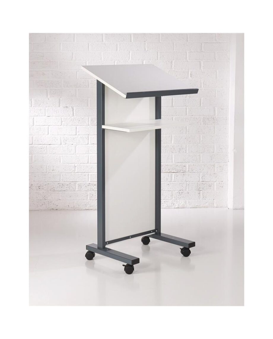 Coloured Panel Front Lectern White