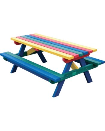 Junior Picnic Table - Blue, Green or Rainbow