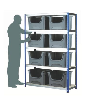 Ecorax Shelving Bay Type 3 - 8 Litre Spacebin Containers