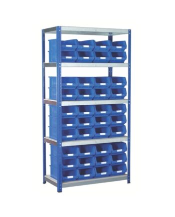 Ecorax Shelving Bay Type 4 - 40 Blue Containers