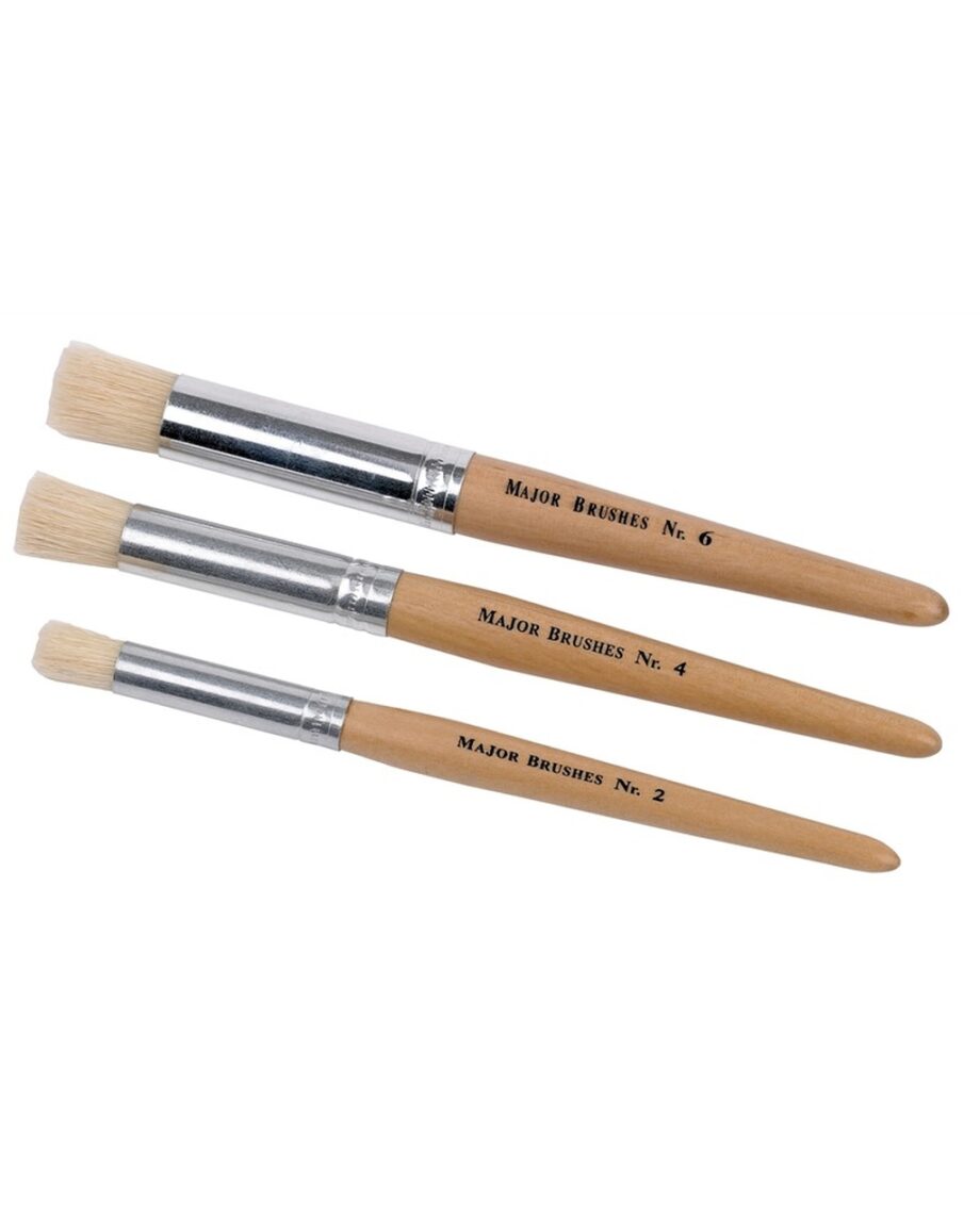 Short Handle Stencil Brushes Assorted Sizes