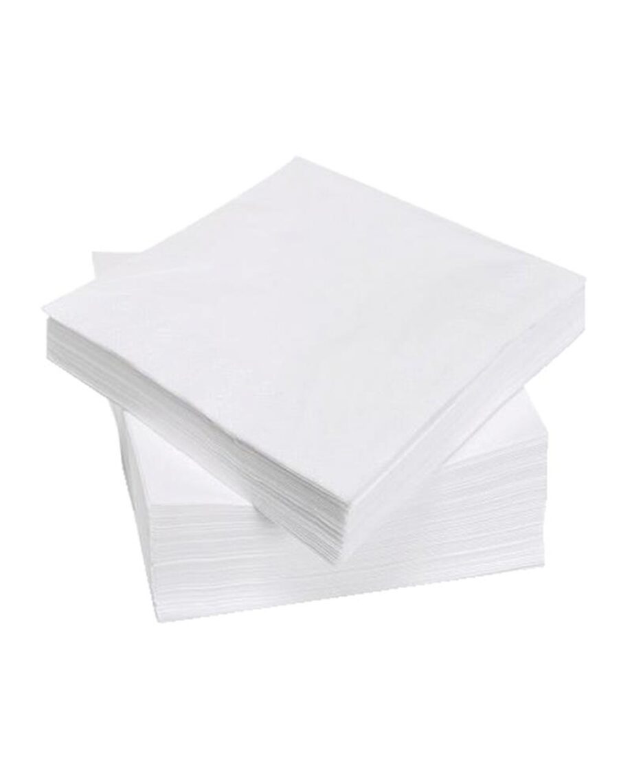 White Paper Serviettes - Single Ply