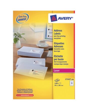 Avery Laser Labels - Jam-Free L7163, 99.1 x 38.1mm