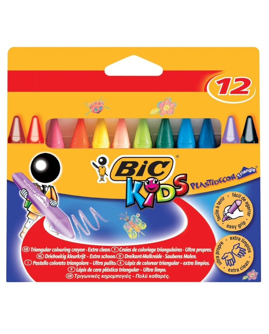 BIC Kids Plastidecor Triangle Crayons