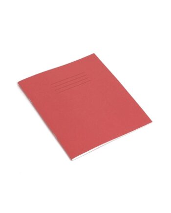 Exercise Book 8 x 6.5 (203 x 165mm) Red Cover 8mm Ruled & Margin 48 Pages