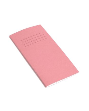 Exercise Book 8 x 4 (203 x 102mm) Pink Cover 10mm Squares 32 Pages