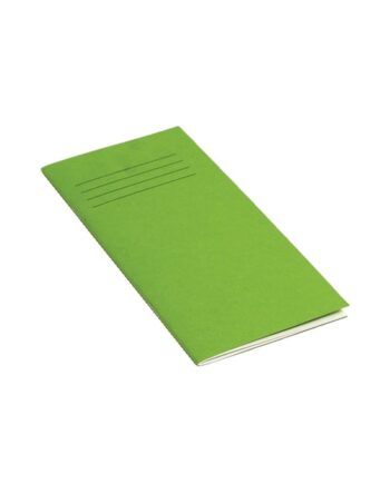 Exercise Book 8 x 4 (203 x 102mm) Light Green Cover Plain - No Ruling 32 Page