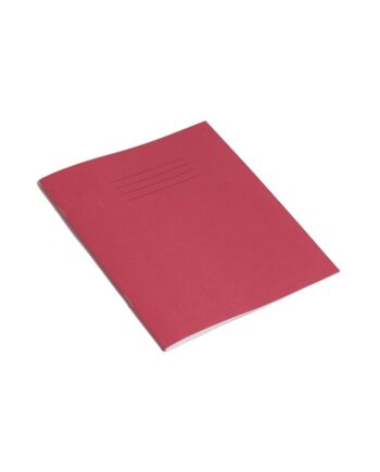 Exercise Book 8 x 6.5 (203 x 165mm) Pink Cover Plain - No Ruling 48 Pages