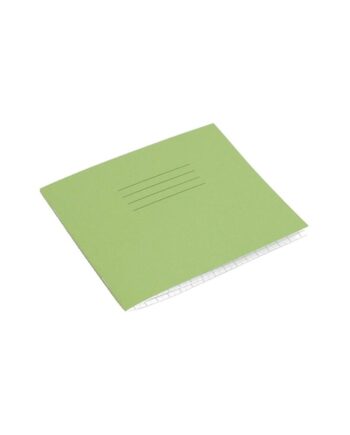 Exercise Book 5.25 x 6.5 (133 x 165mm) Light Green Cover 10mm Squares 24 Pages