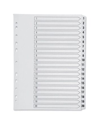 A4 Numbered Dividers  1-20