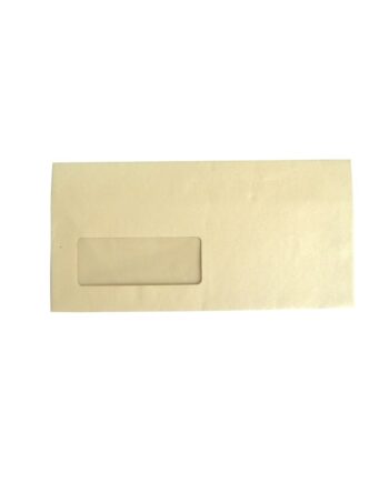 DL Buff Manilla Banker Envelopes - Window, 110 x 220mm